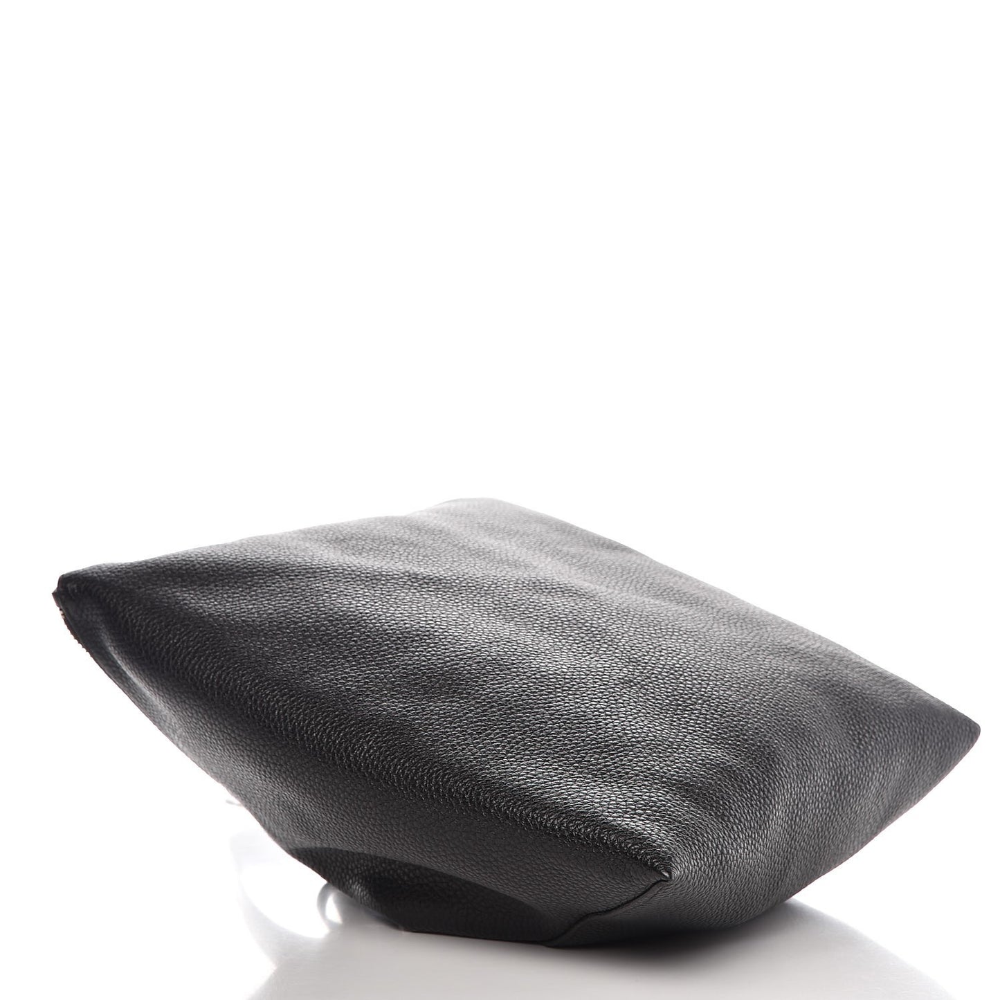 Pebbled Calfskin Pyramid Tote Black