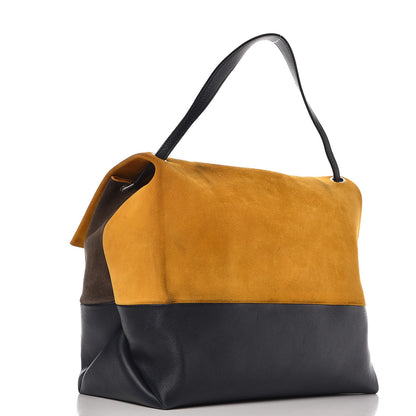 Celine Calfskin Suede All Soft Shoulder Bag Amber 3 of 19