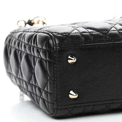 Christian Dior Lambskin Cannage Small Lucky Badges My Lady Dior Black 6 of 10