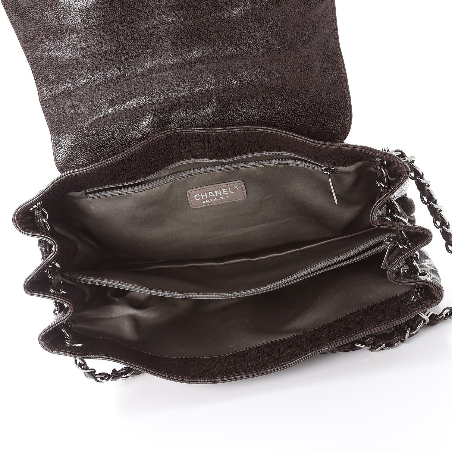 Chanel Glazed Caviar Pocket In The City Tote Brown 5 of 9