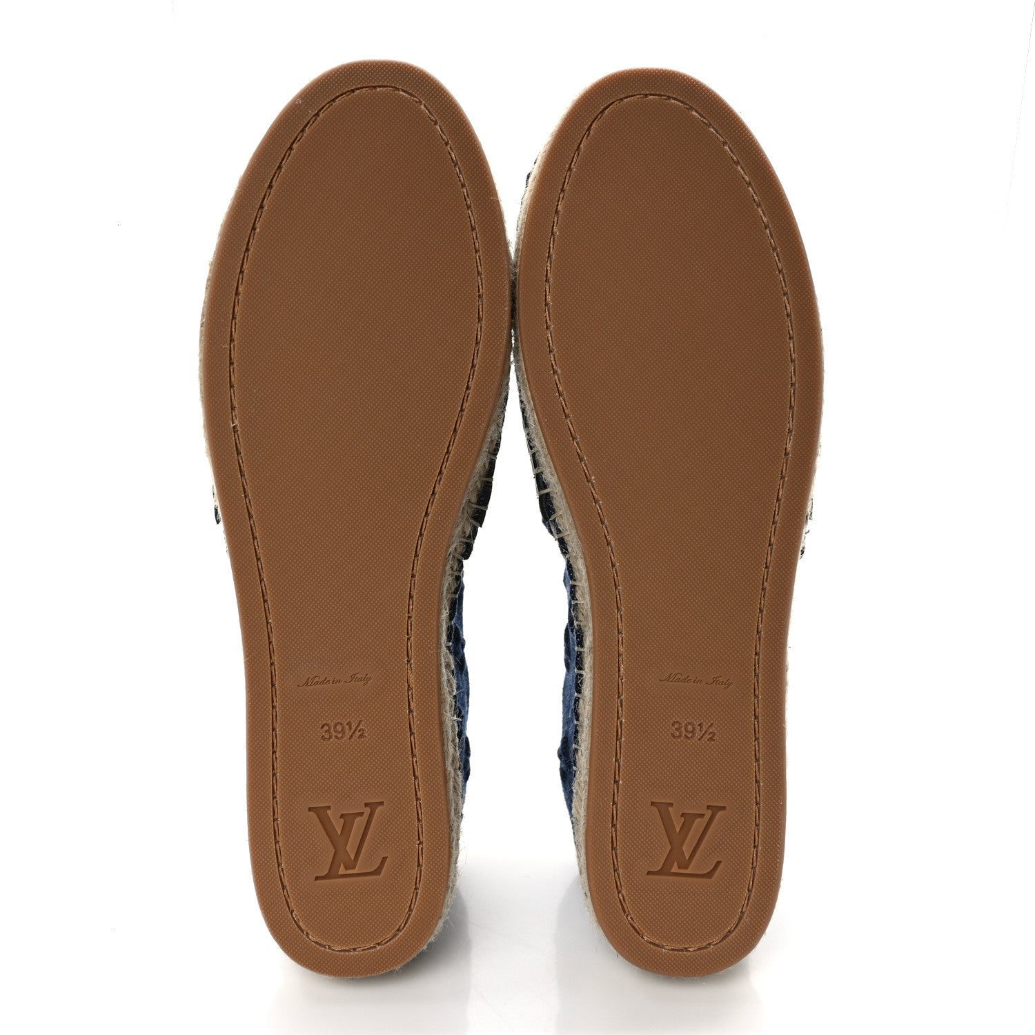 Louis Vuitton Denim Starboard Espadrille Flats 39.5 Blue 5 of 9