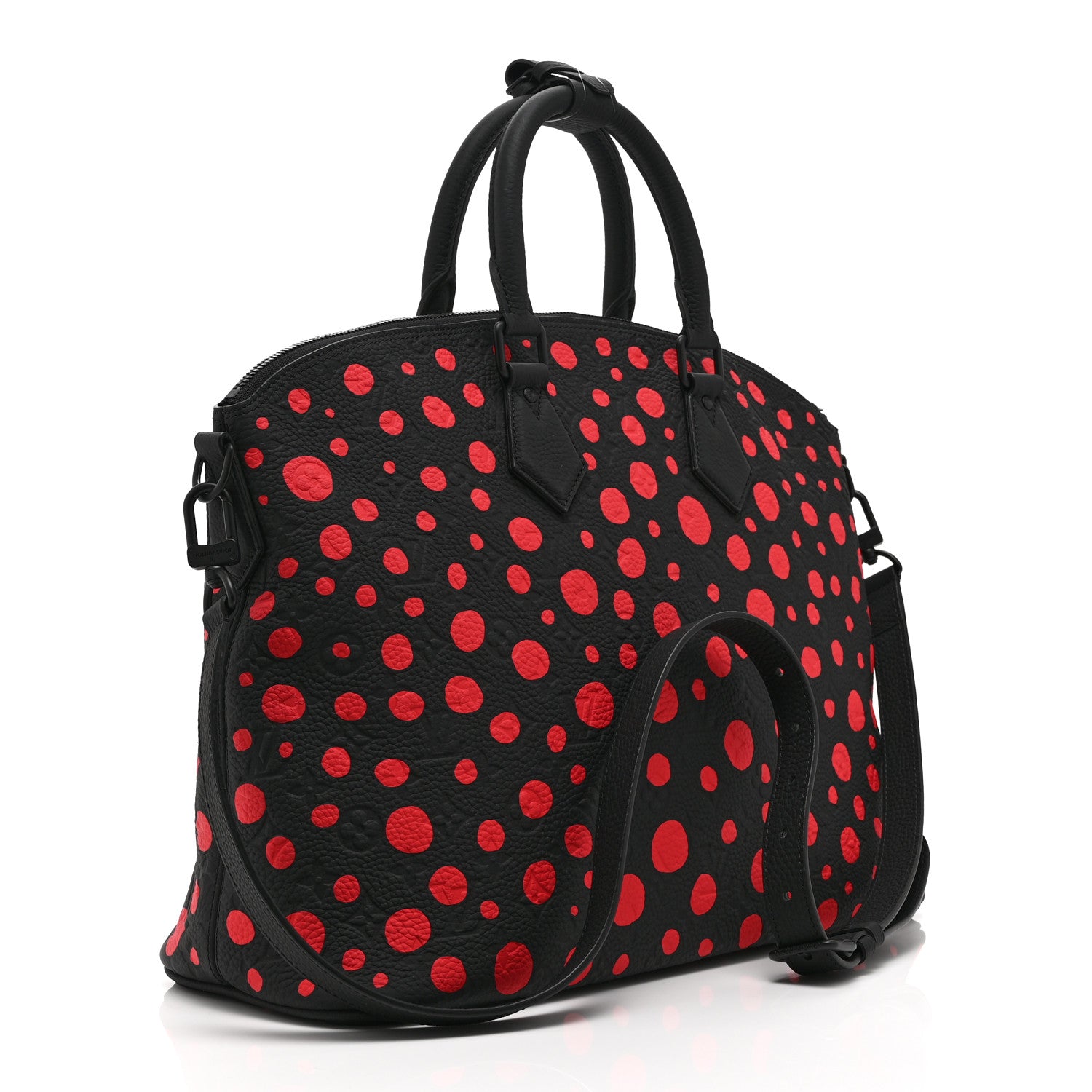 Louis Vuitton LV X YK Taurillon Lock It MM Black Red 5 of 17