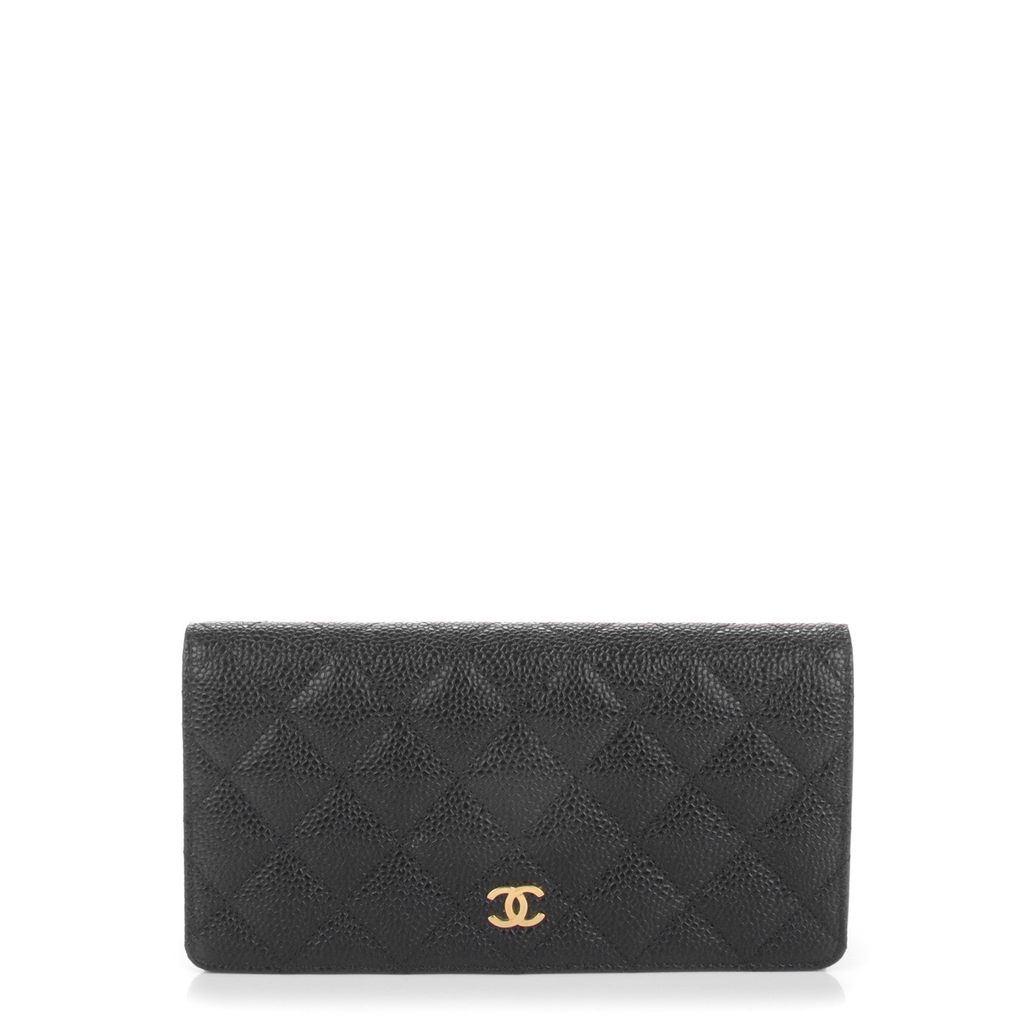Chanel Caviar Quilted Yen Wallet Black 1 of 8