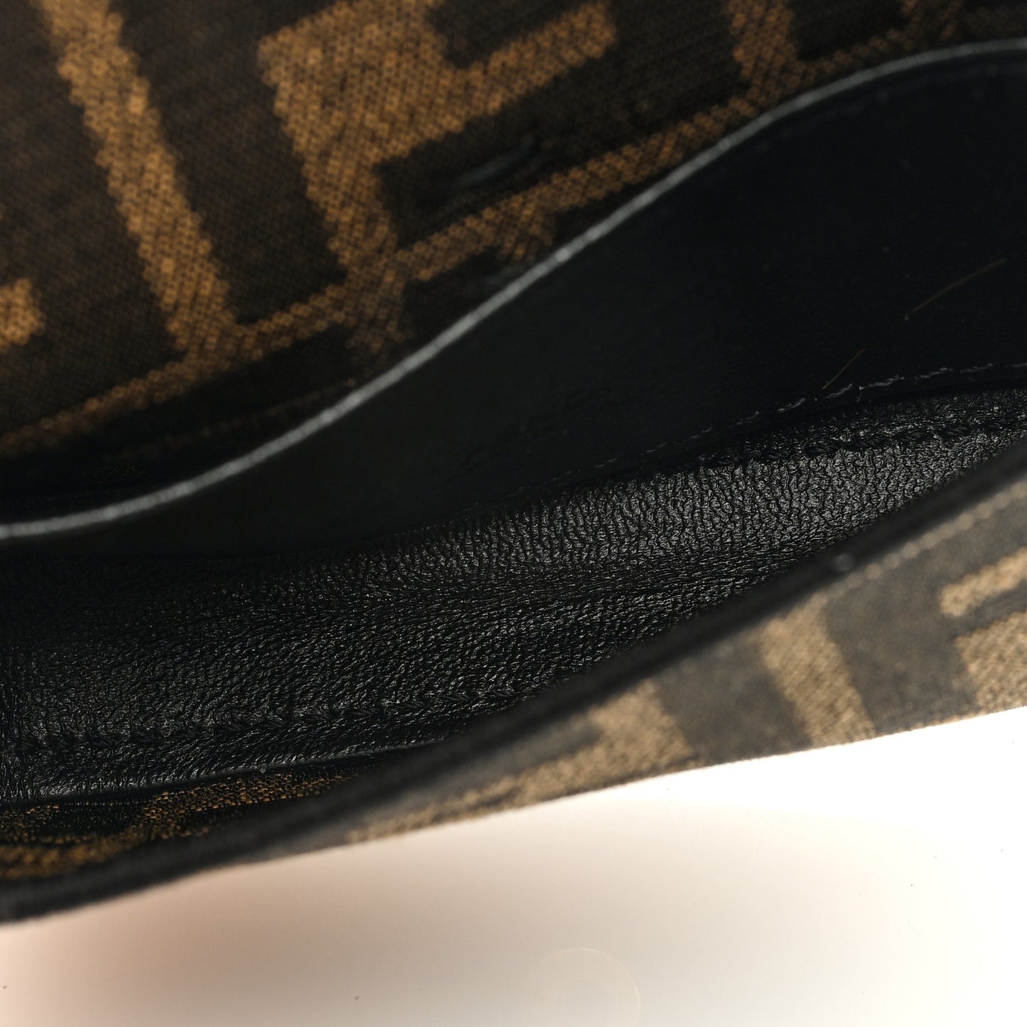 Fabric Jacquard FF 1974 Nano Baguette Charm Tobacco Moro Black