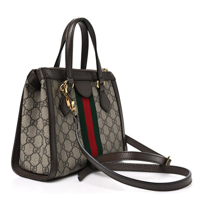 Gucci GG Supreme Monogram Small Ophidia Tote Bag Brown 2 of 9