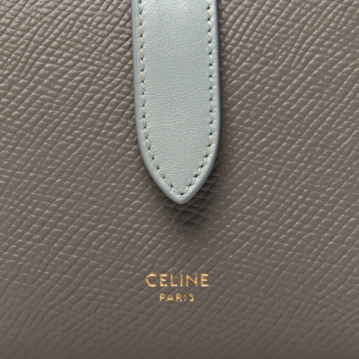 Celine Grained Calfskin Small Multifunction Strap Wallet Pebble Mineral 9 of 10