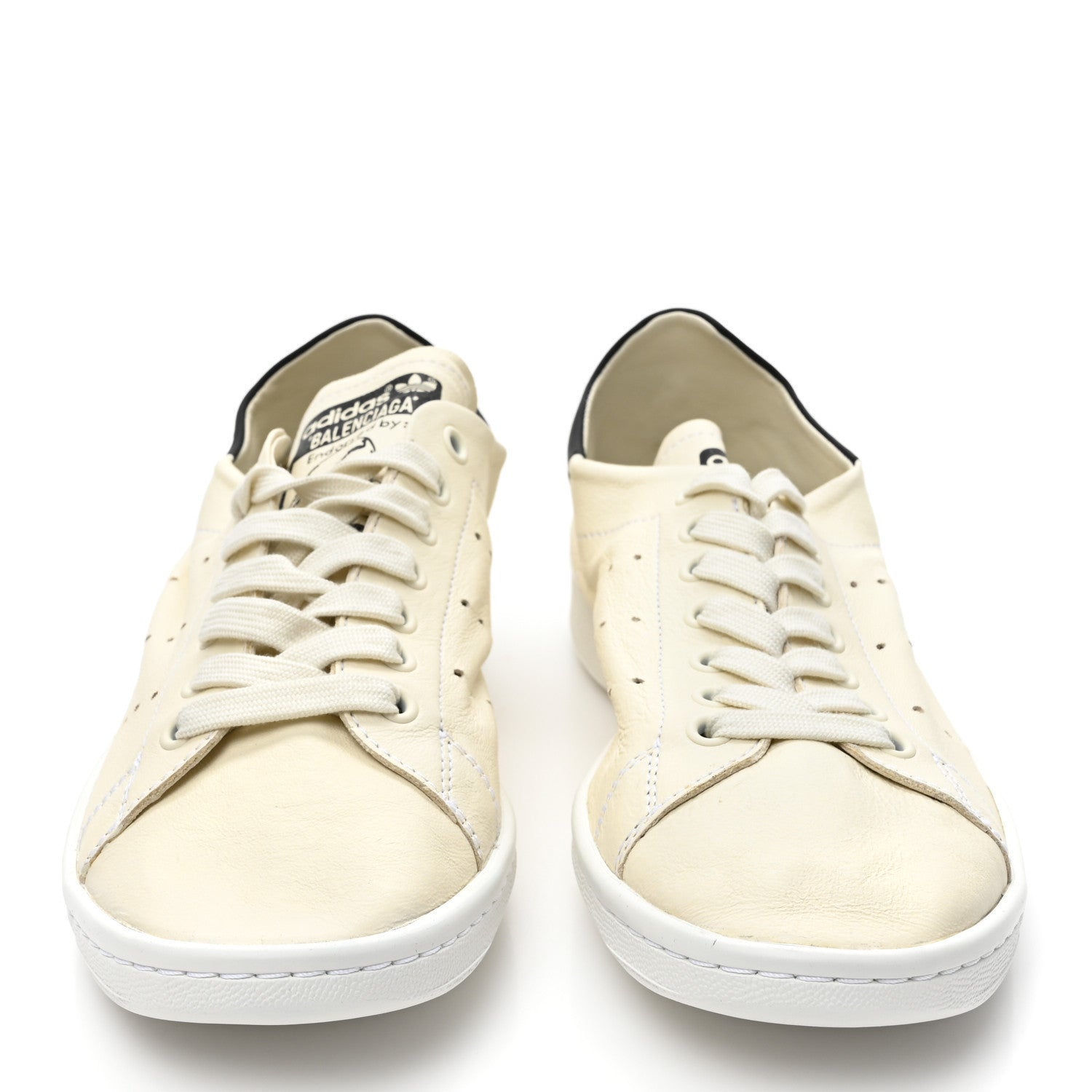 Balenciaga X ADIDAS Calfskin Womens Stan Smith Sneakers 39 Off White Black 3 of 11