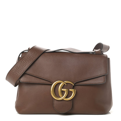 Gucci Cellarius Calfskin GG Marmont Shoulder Bag Nut Brown 1 of 14