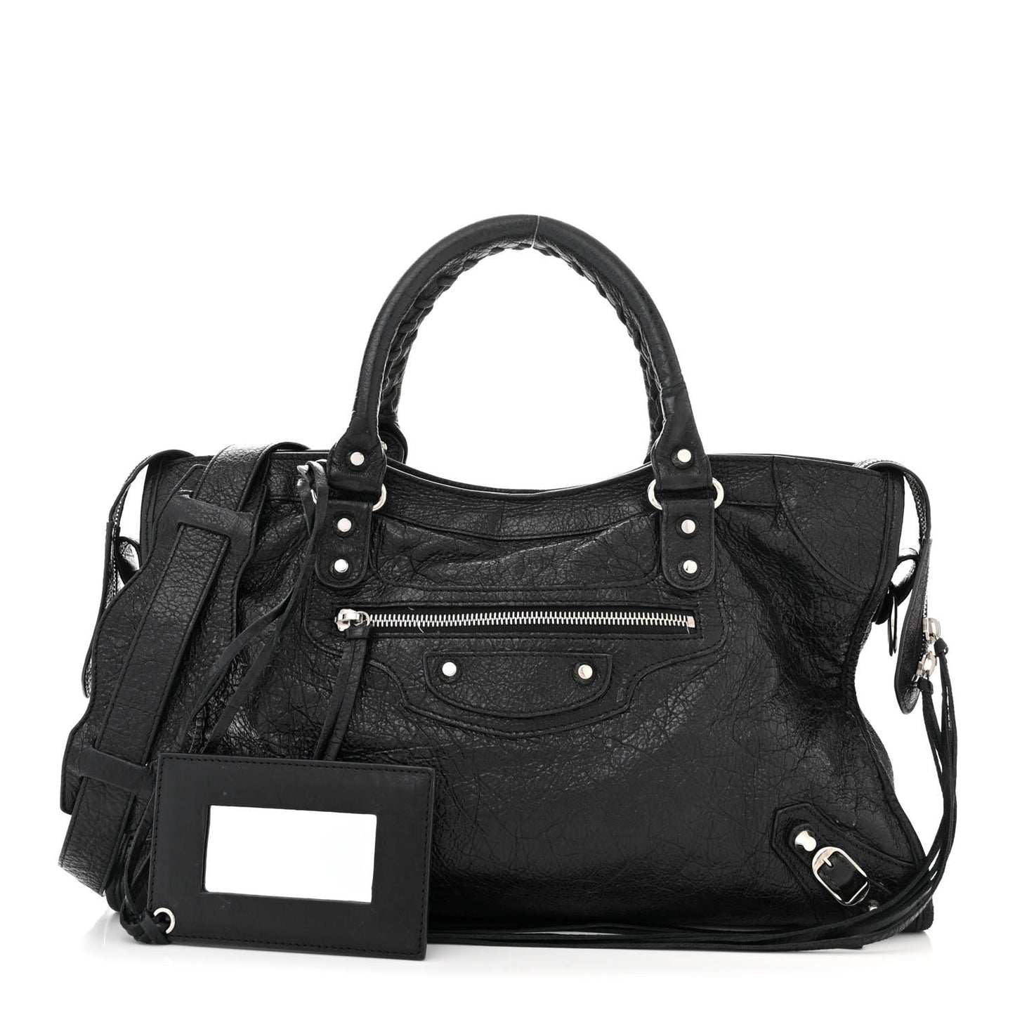 Agneau Classic Silver Hardware City Black