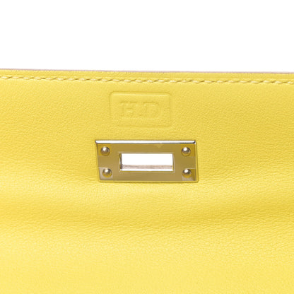 Hermes Swift Kelly Pochette Clutch Lime 6 of 7