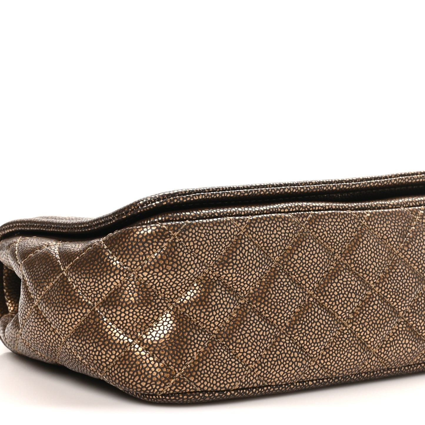 Metallic Caviar Medium Timeless CC Flap Bronze Bronze