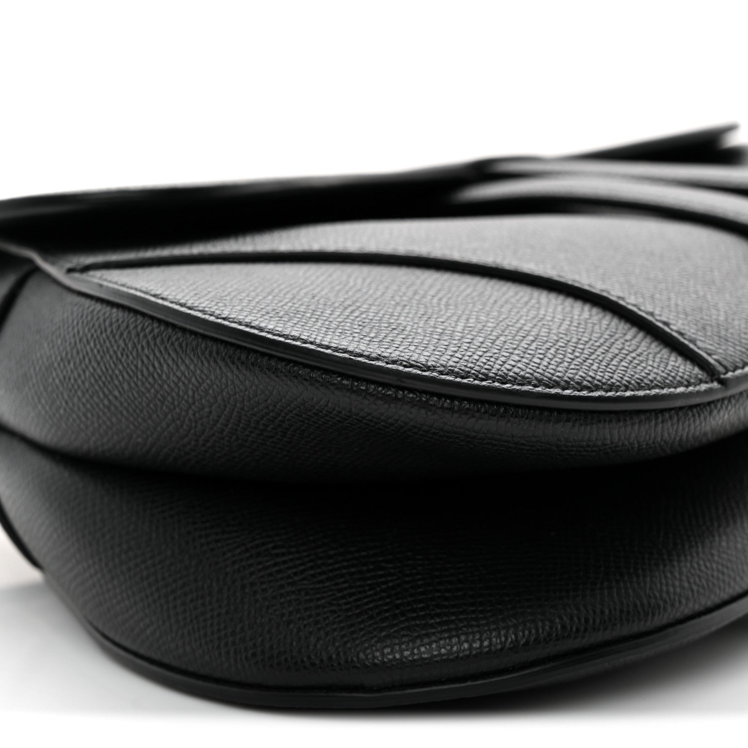Christian Dior Grained Calfskin Saddle Bag Black 9 of 10