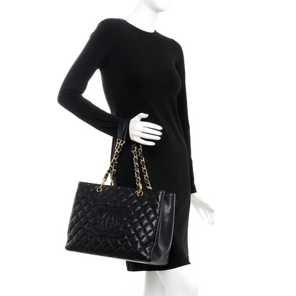 Chanel Caviar Quilted Grand Shopping Tote GST Black 2 of 8