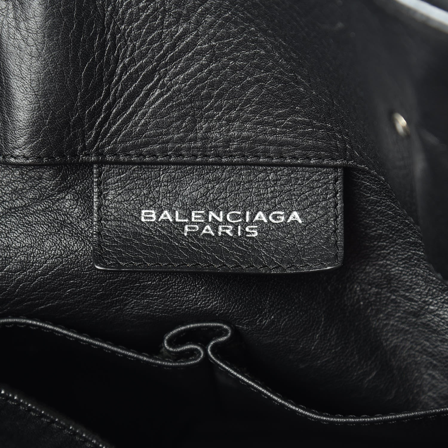 Balenciaga Calfskin Papier Ledger Zip Around Tote Black 6 of 14