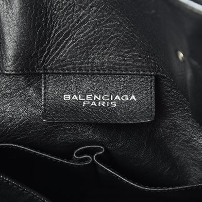 Balenciaga Calfskin Papier Ledger Zip Around Tote Black 6 of 14