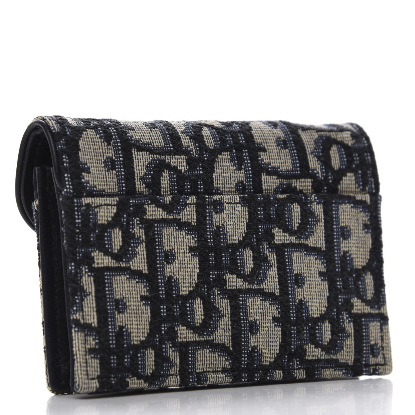Oblique Saddle Card Holder Blue