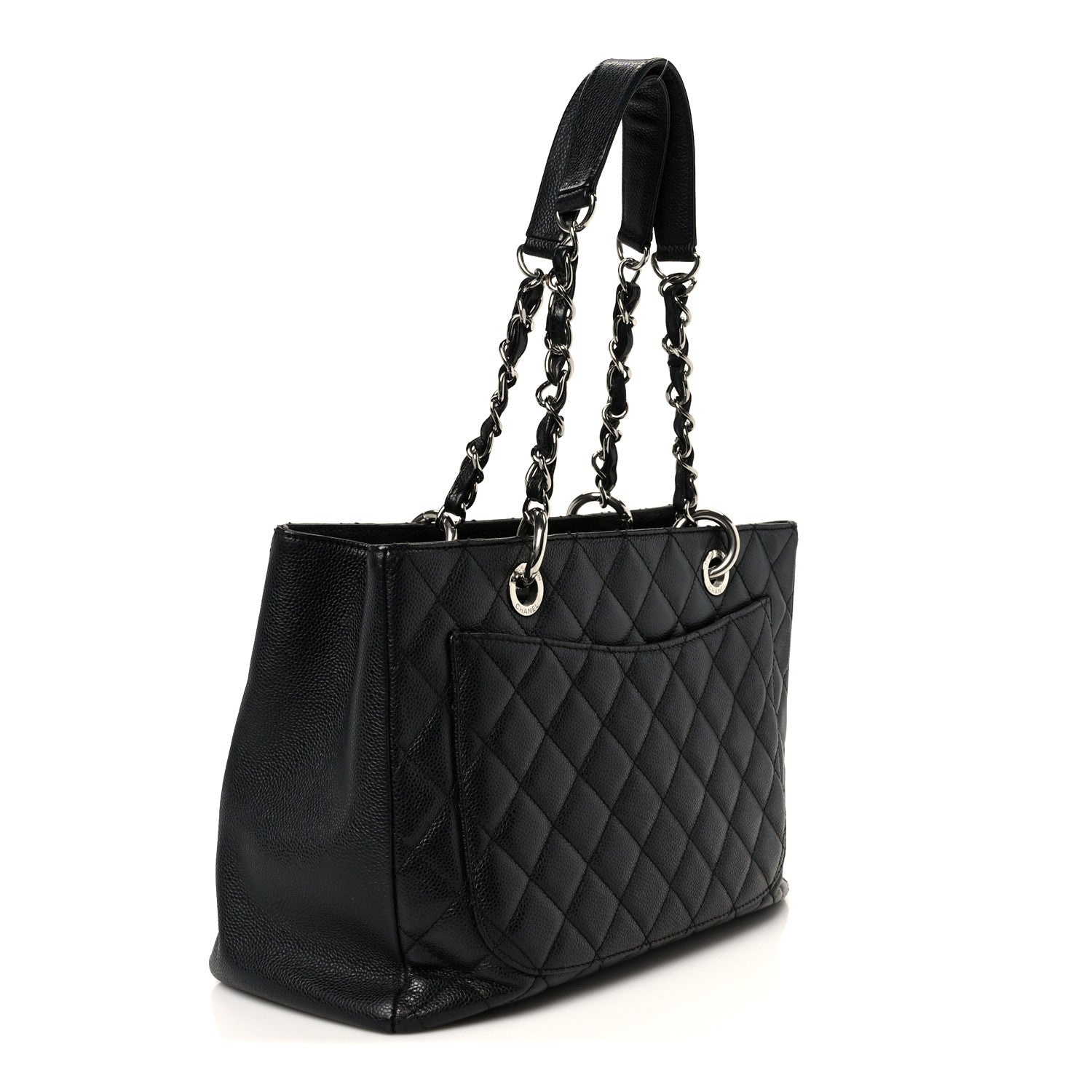 Chanel Caviar Quilted Grand Shopping Tote GST Black 3 of 10