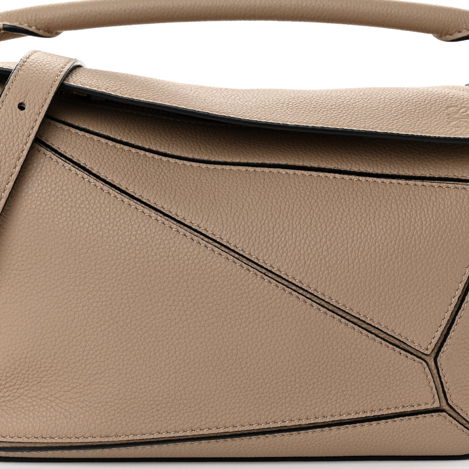 Loewe Grained Calfskin Small Puzzle Bag Sand 7 of 9