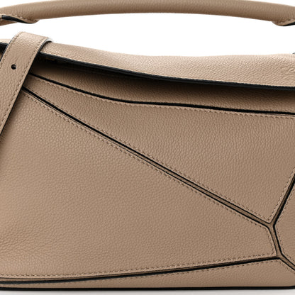 Loewe Grained Calfskin Small Puzzle Bag Sand 7 of 9