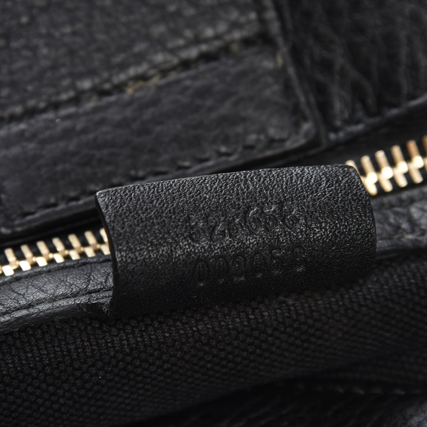 Gucci Calfskin Large Bamboo Shopper Tote Black 7 of 13