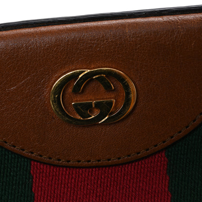 Gucci Vintage Canvas Web Shoulder Bag Sand Cuir 13 of 13