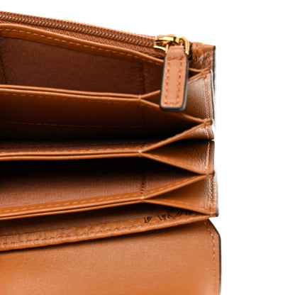 MCM Visetos Mini Accordion Card Wallet Cognac 5 of 8