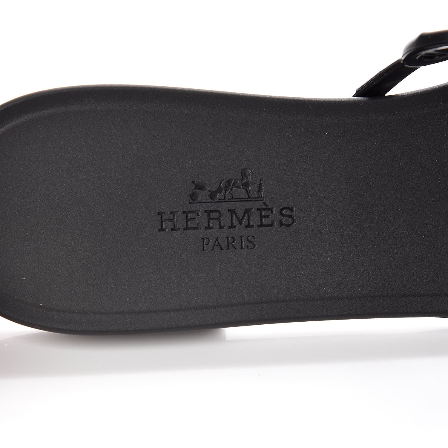 Hermes Rubber Chaine d'Ancre Rivage Sandals 36 Black 5 of 8