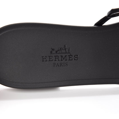 Hermes Rubber Chaine d'Ancre Rivage Sandals 36 Black 5 of 8