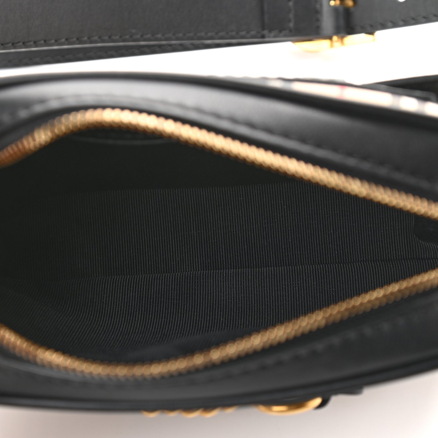 1983 Knight Check Smooth Calfskin Link Bum Bag Black