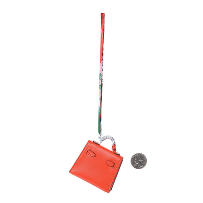 Hermes Tadelakt Mini Kelly Twilly Bag Charm Capucine 2 of 4