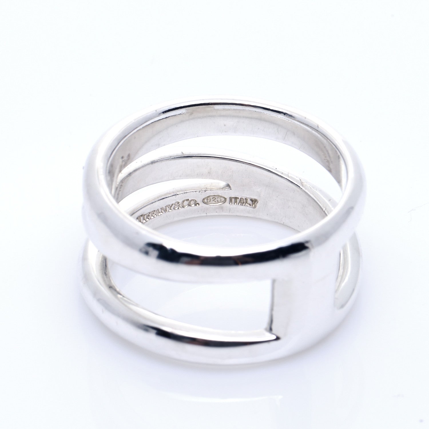 Tiffany Sterling Silver Zig Zag Ring 54 7 4 of 5