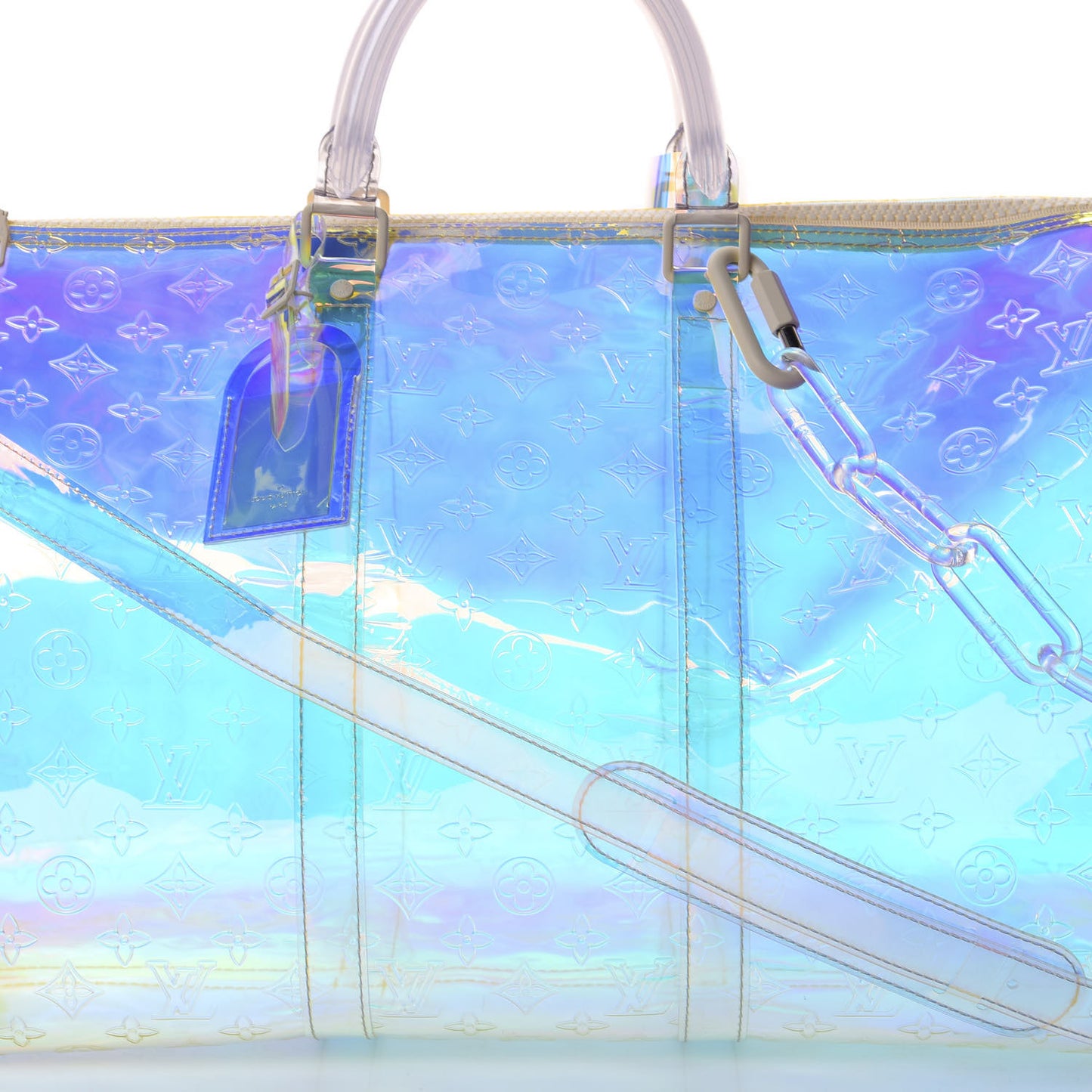 PVC Monogram Keepall Bandouliere 50 Iridescent Prism