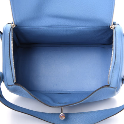 Hermes Taurillon Clemence Lindy 26 Bleu Paradis 4 of 10
