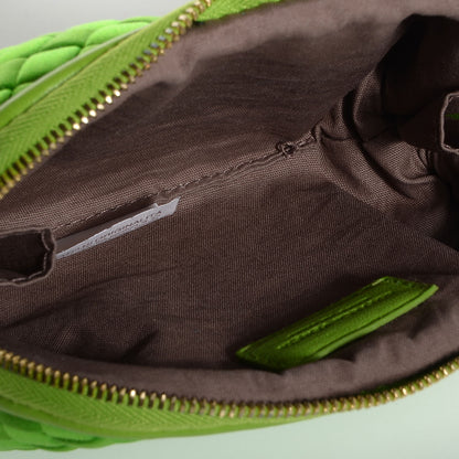 Bottega Veneta Silk Intrecciato Small Cosmetic Case Green Apple 5 of 9