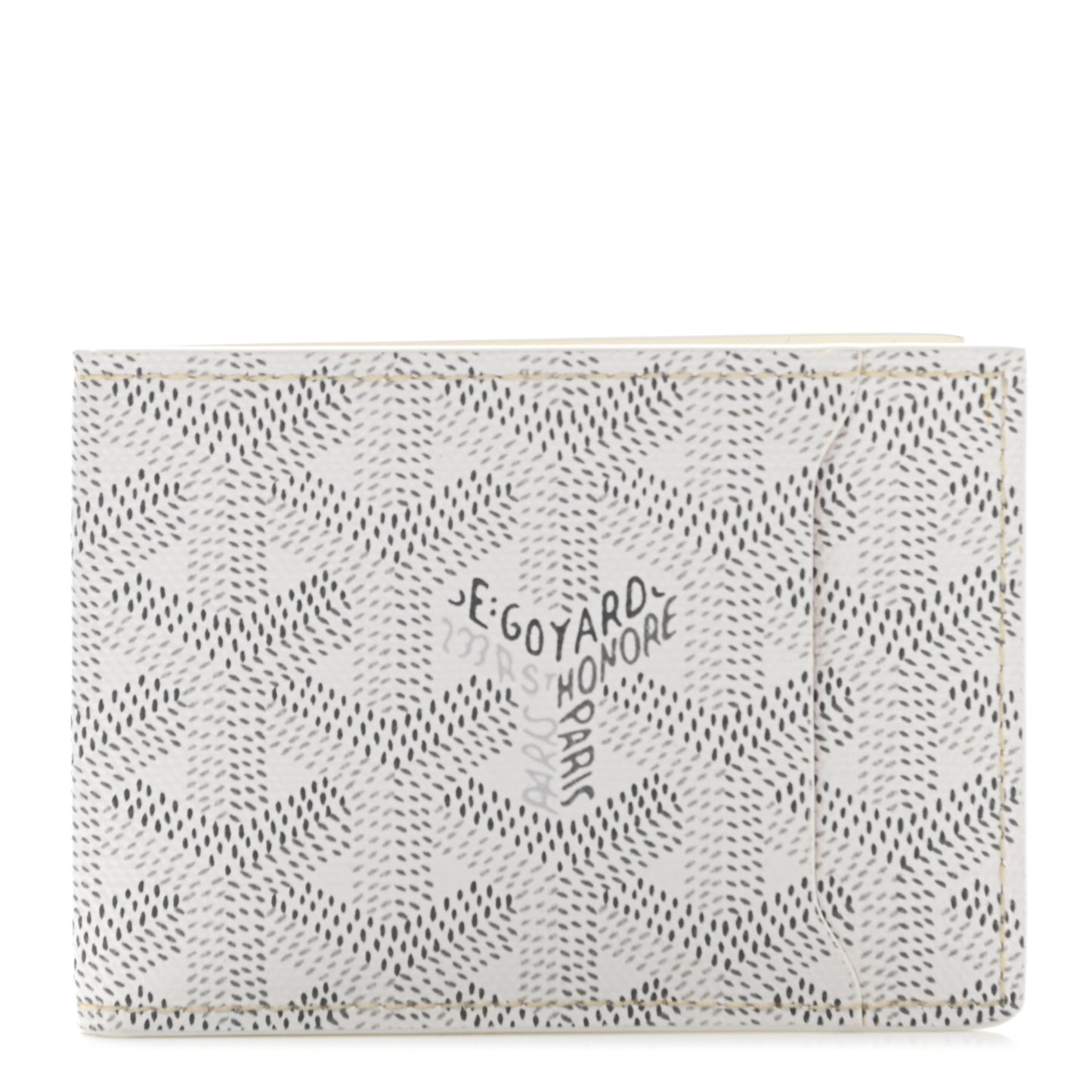 Goyardine Multi Slot Bi-Fold Wallet White