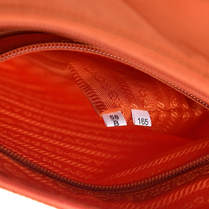 Prada Nylon Vela Flat Messenger Bag Papaya 7 of 10
