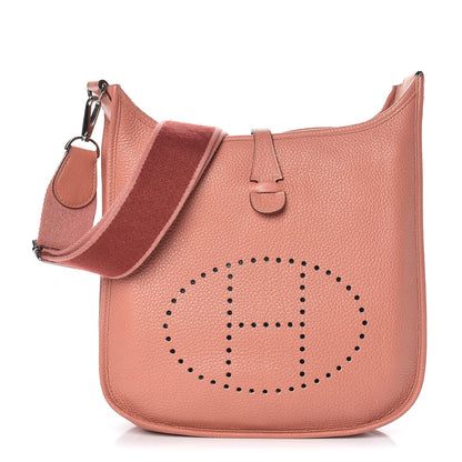 Hermes Taurillon Clemence Amazone Evelyne III PM Crevette 1 of 20