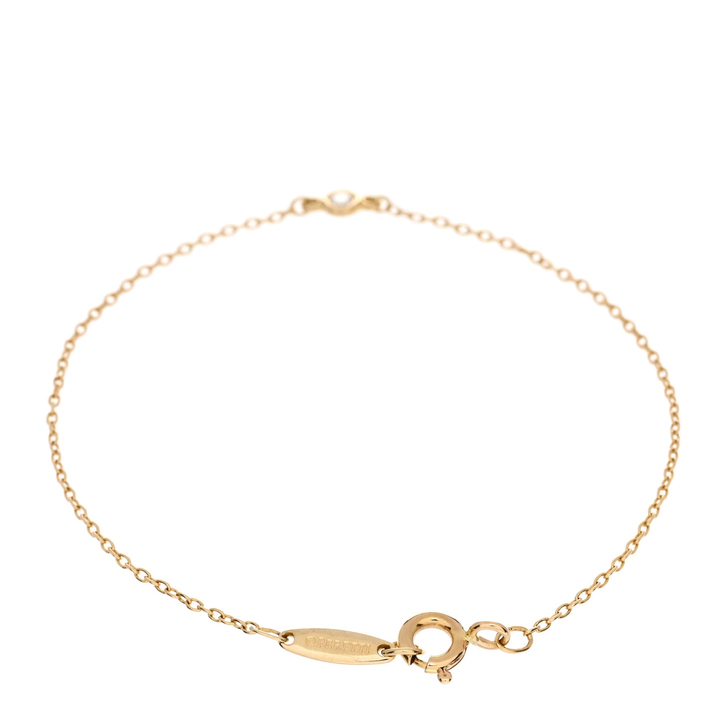 18K Yellow Gold Diamond .03ct Elsa Peretti Diamonds By The Yard Bracelet