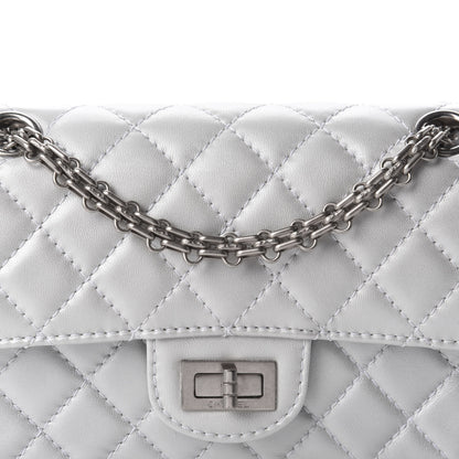 Chanel Iridescent Lambskin Quilted 2.55 Reissue Mini Flap White 10 of 11