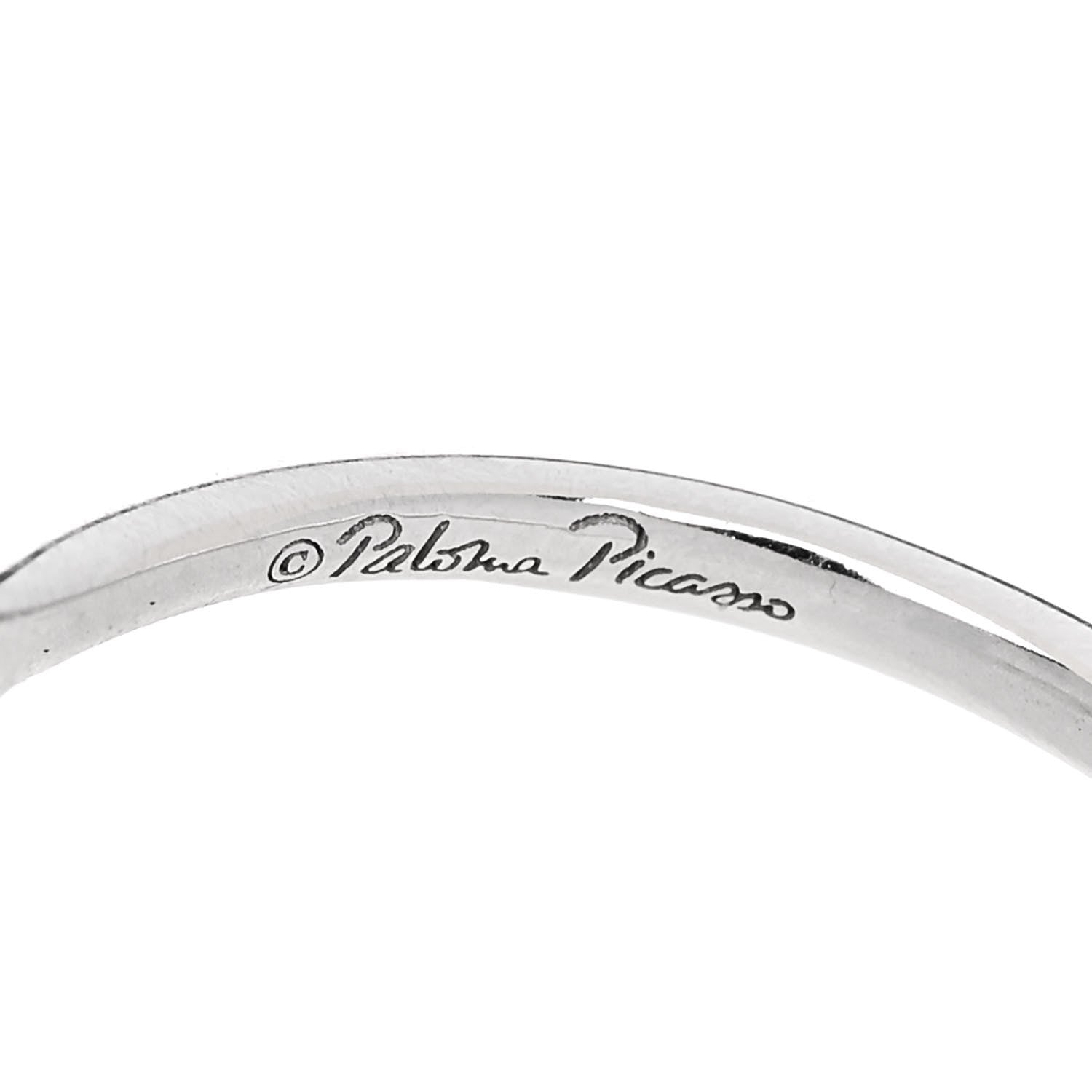 Tiffany 18K White Gold Diamond Paloma's Graffiti Love Ring 53 6.5 5 of 6