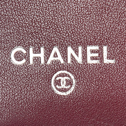Chanel Patent Quilted Compact French Flap Wallet Dark Red 6 of 9