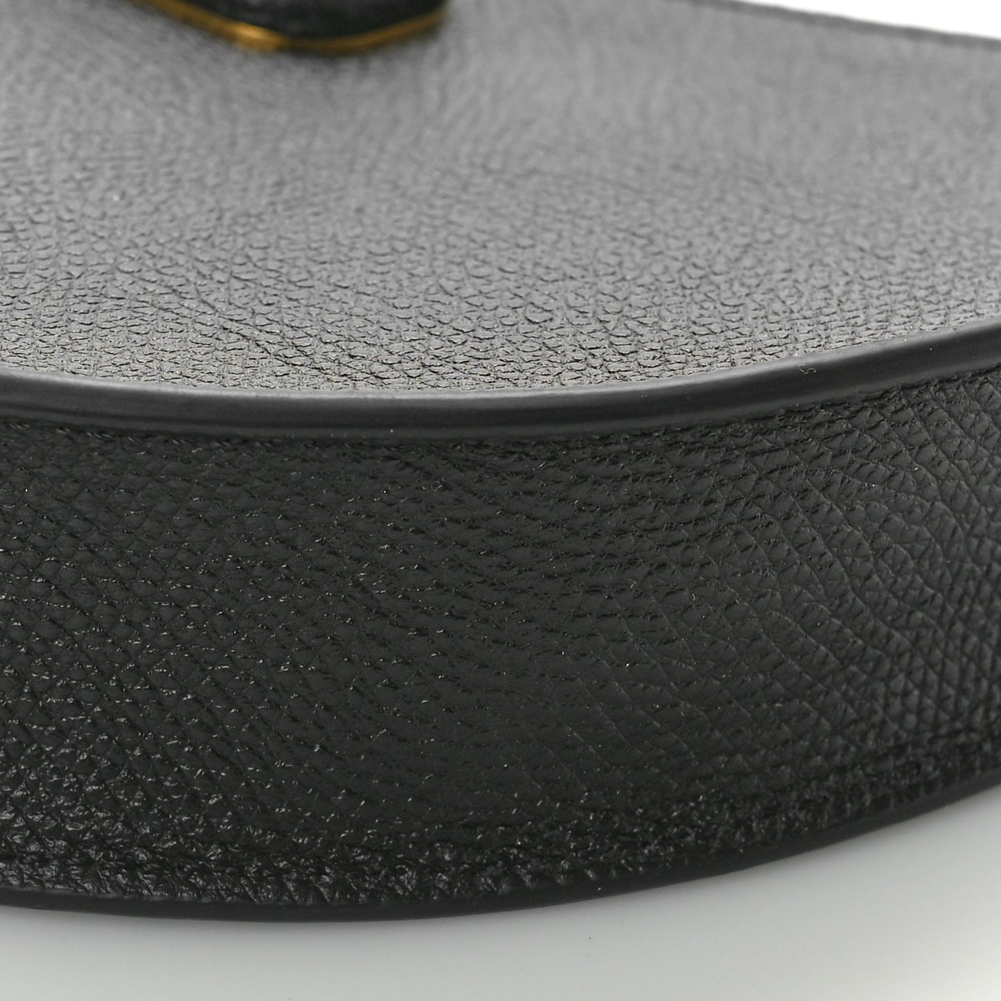 Grainy Calfskin Mini Vlogo Hobo Bag Black