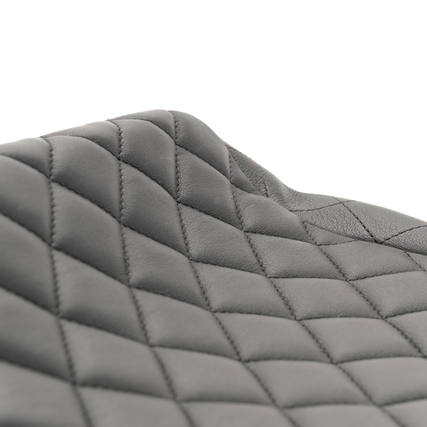 Calfskin Quilted Large CC Shopping Tote  Black