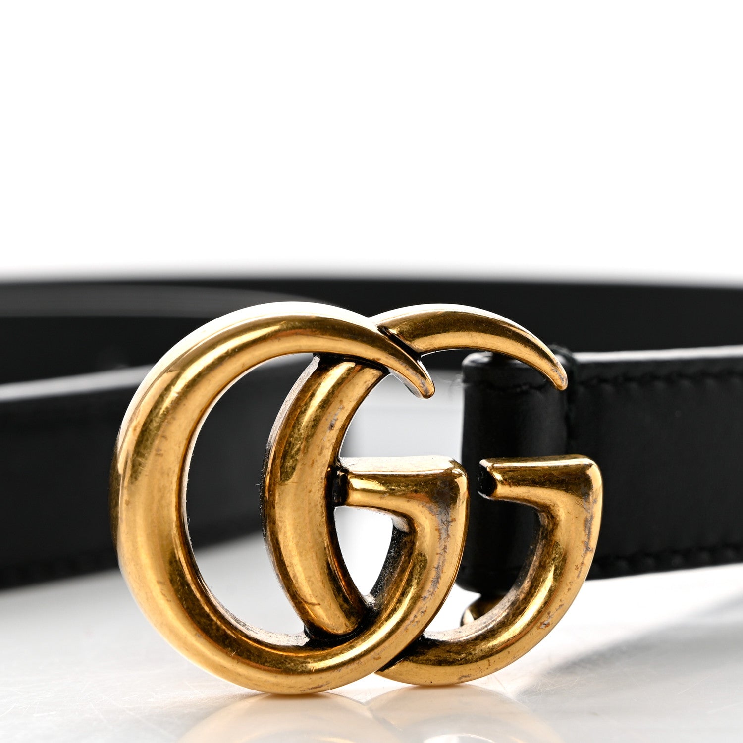 Gucci Calfskin Double G 20mm Belt 90 36 Black 6 of 6