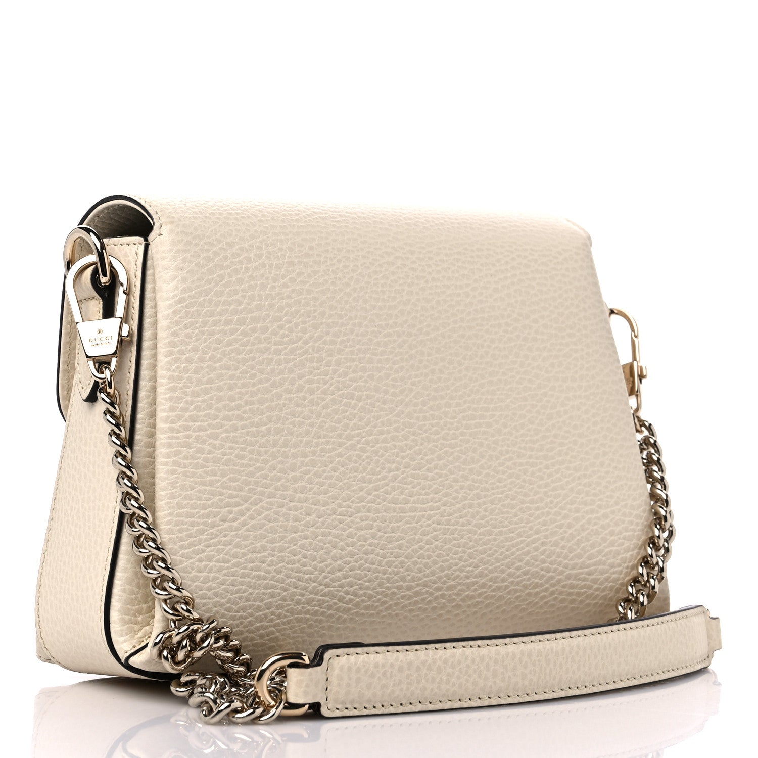 Gucci Dollar Calfskin Interlocking G Crossbody Bag Ivoire 3 of 9