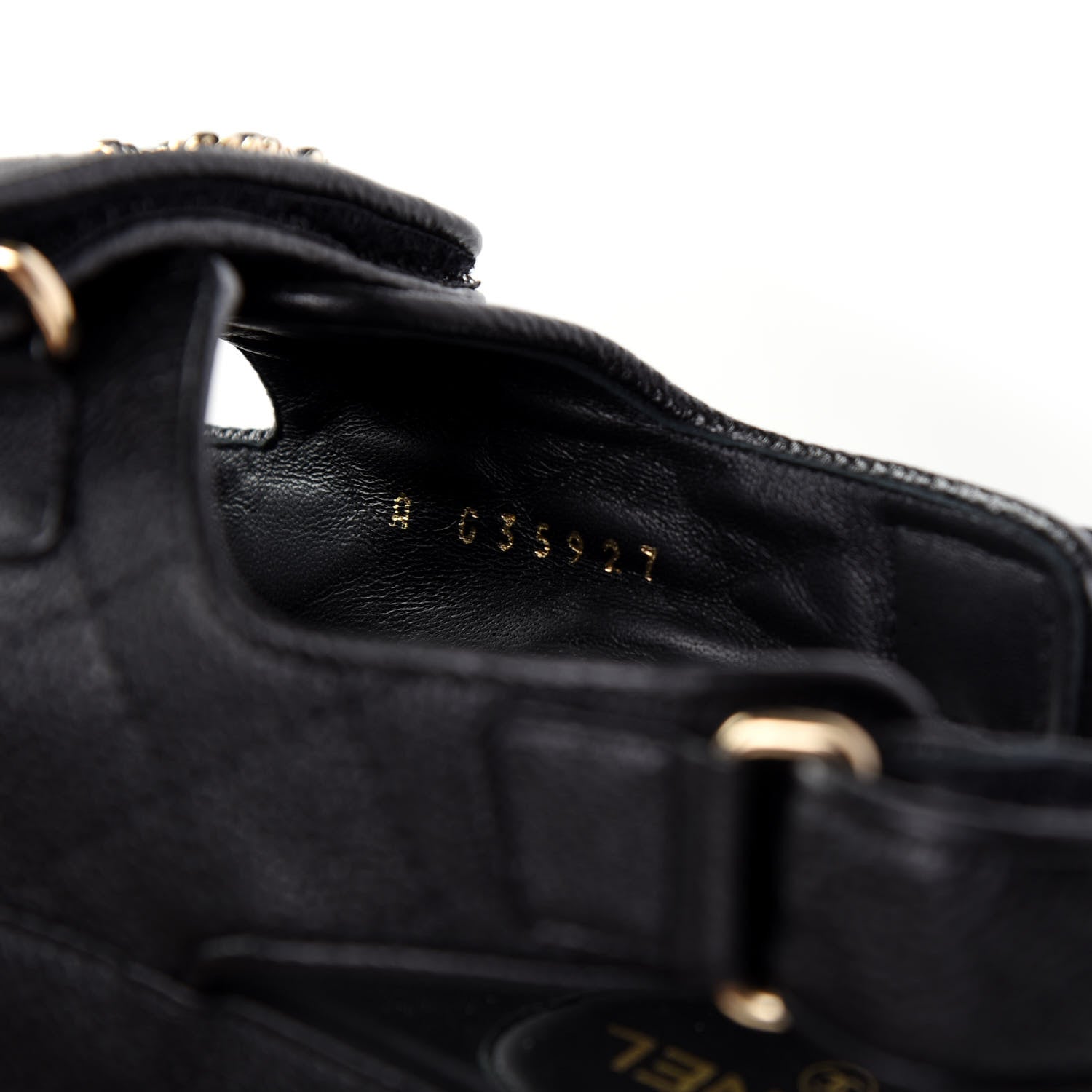 Chanel Grained Calfskin Velcro Dad Sandals 39.5 Black 10 of 11