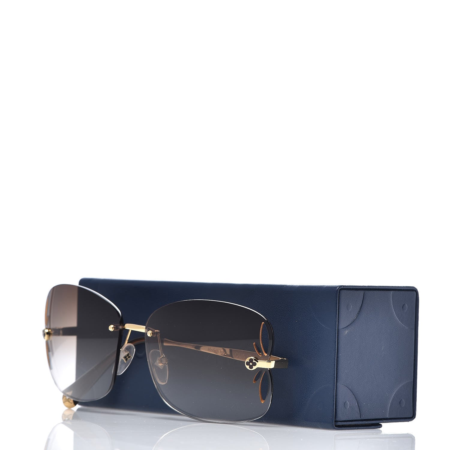 Louis Vuitton Lily Sunglasses Z0371U Brown Glitter 530078