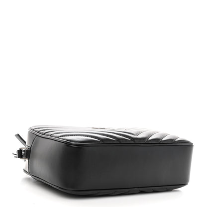 Saint Laurent Calfskin Matelasse Monogram Lou Camera Bag Black 4 of 9