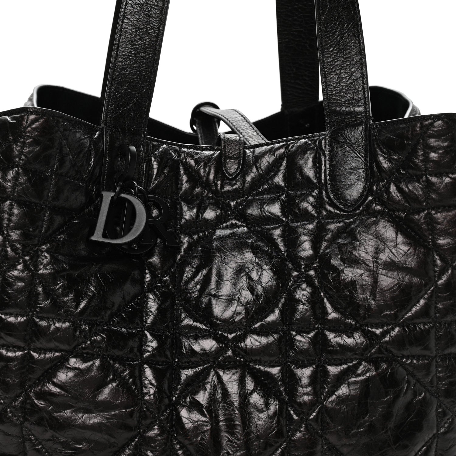 Christian Dior Crinkled Calfskin Macrocannage Large Toujours Black 8 of 10