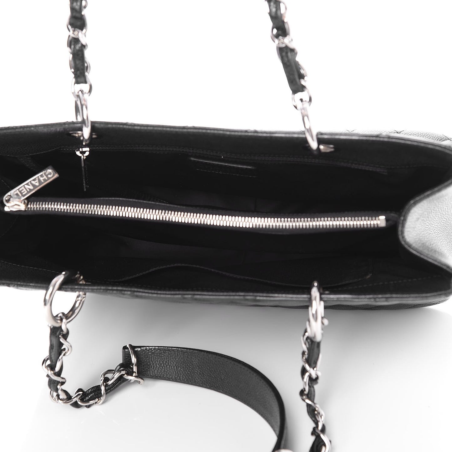 Caviar Quilted Grand Shopping Tote GST Black